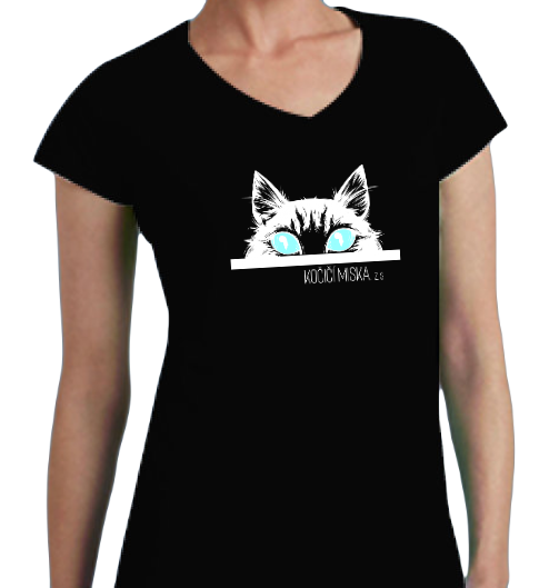 Tričko Mystická kočka dámské V